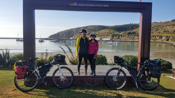 Start of the Ocean2Alps trail at Oamaru
